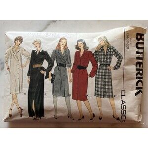 Vintage Butterick Pattern 6006 Women’s Loose Fitting Dress Size 14-16-18‎ Cut